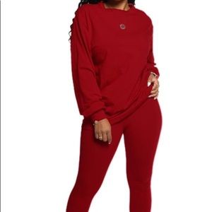 Simple Red 2pc Set